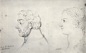 William Blake, Cabezas visionarias de Urías y Betsabé de William Blake